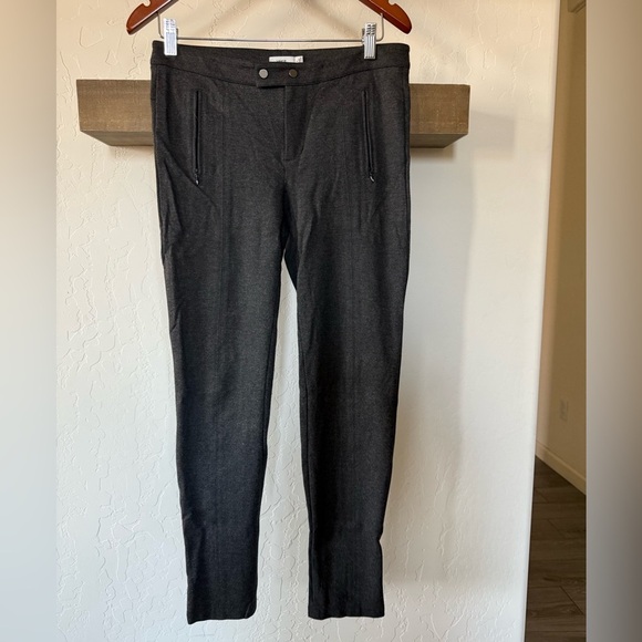 Vince.|Charcoal gray business casual skinny stretchy  pull on moto pants••size 6 - Picture 14 of 14